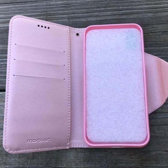 Maxboost iPhone X Wallet Case Cover Pocket Magneti - Picture 5 of 8